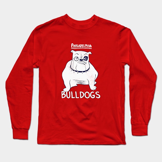 Vintage Philadelphia Bulldogs Football 1965 Long Sleeve T-Shirt by LocalZonly